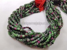 Ruby Zoisite micro cut cube beads